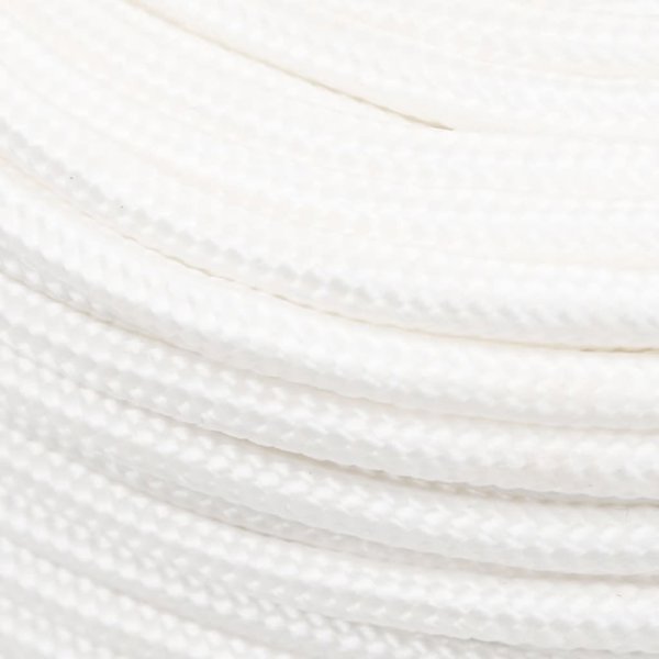 vidaXL Linka zeglarska biala jednolita 6 mm 25 m polipropylen