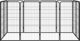 vidaXL vidaXL Kojec dla psa, 12 paneli, czarny, 50x100 cm, stal