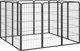 vidaXL vidaXL Kojec dla psa, 12 paneli, czarny, 50x100 cm, stal