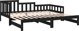 vidaXL Lozko rozsuwane, czarne, 2x(80x200) cm, lite drewno sosnowe