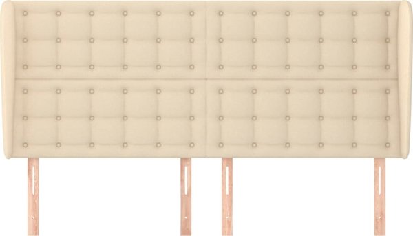 vidaXL Κεφαλάρι uszak, κρεμ, 163x23x118/128 cm, ύφασμα