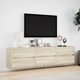 vidaXL Επιτοίχια ντουλάπα για TV με LED, Sonoma Δρυς, 180x31x45 cm
