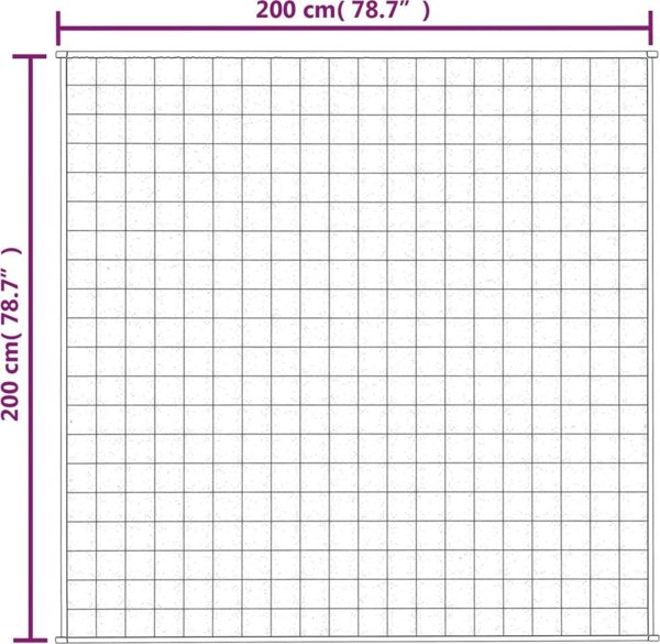 vidaXL Βάρος Κουβέρτας, Κρεμ, 200x200 cm, 9 kg, Υφασμάτινη