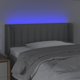 vidaXL Κεφαλάρι κρεβατιού με LED, ανοιχτό γκρι, 93x16x78/88 cm, ύφασμα