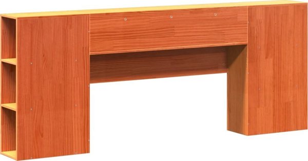 vidaXL Wezglowie do lozka z polkami woskowy braz 180 cm sosnowe