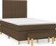 vidaXL Κρεβάτι Continental με στρώμα, καφέ ύφασμα, 120x200 εκ.