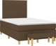 vidaXL Κρεβάτι Continental με στρώμα, καφέ ύφασμα, 120x200 εκ.