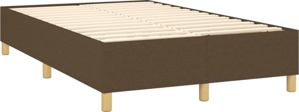 vidaXL Κρεβάτι Continental με στρώμα, καφέ ύφασμα, 120x200 εκ.