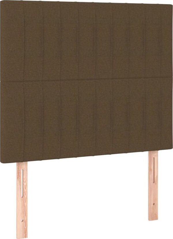 vidaXL Κρεβάτι Continental με στρώμα, καφέ ύφασμα, 120x200 εκ.