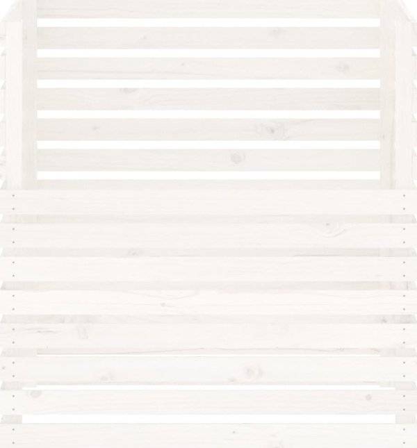 vidaXL Kompostownik, λευκός, 100x100x102 cm, μασίφ πεύκο