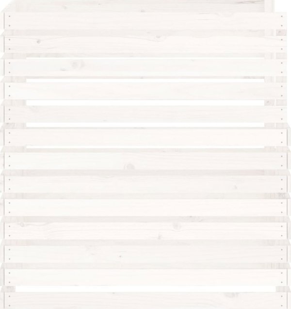 vidaXL Kompostownik, λευκός, 100x100x102 cm, μασίφ πεύκο