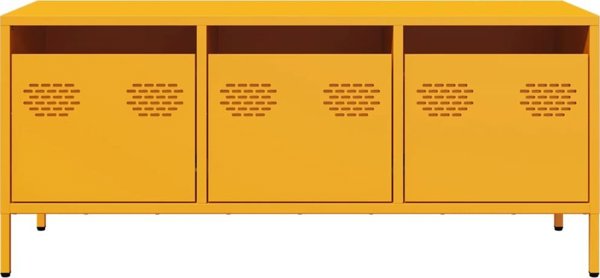 vidaXL Κίτρινη σύνθεση RTV 101,5x39x43,5 cm από ψυχρά κυλιόμενο χάλυβα