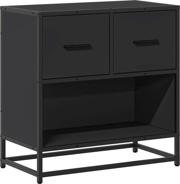 vidaXL Κομοδίνο, Μαύρο, 60x31x60 cm