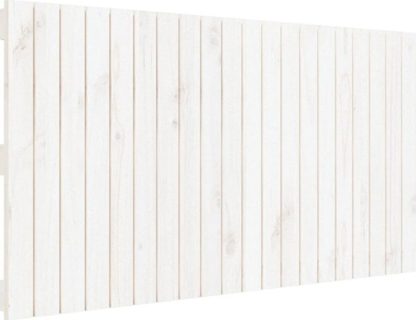vidaXL Κεφαλάρι Κρεβατιού Λευκό 127,5x3x60 cm από συμπαγές ξύλο πεύκου