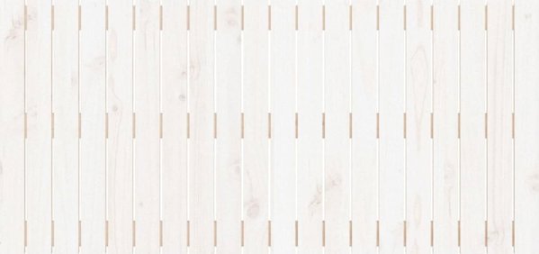 vidaXL Κεφαλάρι Κρεβατιού Λευκό 127,5x3x60 cm από συμπαγές ξύλο πεύκου
