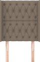 vidaXL Κεφαλάρι uszak, taupe, 83x16x118/128 cm, ύφασμα