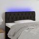 vidaXL Zaglowek do lozka z LED, czarny, 100x7x78/88 cm, tkanina