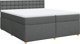 vidaXL Κρεβάτι Continental με στρώμα Σκούρο γκρι ύφασμα 200x200 εκ.