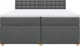 vidaXL Κρεβάτι Continental με στρώμα Σκούρο γκρι ύφασμα 200x200 εκ.