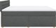 vidaXL Κρεβάτι Continental με στρώμα Σκούρο γκρι ύφασμα 200x200 εκ.