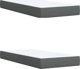 vidaXL Κρεβάτι Continental με στρώμα Σκούρο γκρι ύφασμα 200x200 εκ.