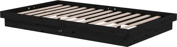 vidaXL Κρεβατοκάμαρα από Μασίφ Ξύλο, Μαύρη, 120 x 200 εκ.