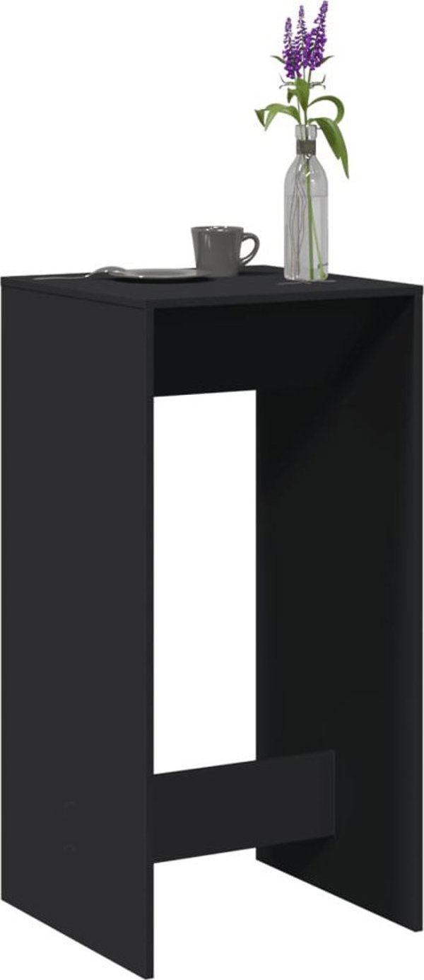 vidaXL Stolik barowy czarny 51x50x103.5 cm material drewnopochodny