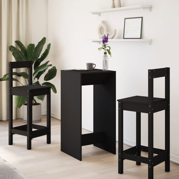 vidaXL Stolik barowy czarny 51x50x103.5 cm material drewnopochodny