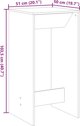 vidaXL Stolik barowy czarny 51x50x103.5 cm material drewnopochodny