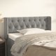 vidaXL Υποστρώματα Κεφαλής Uszak, ανοιχτό γκρι, 93x16x78/88 εκ., βελούδο