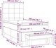 vidaXL Κρεβάτι με στρώμα, καφέ, ύφασμα, 100x200 εκ.