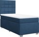 vidaXL Κρεβάτι Kontynentalne με στρώμα, μπλε, ύφασμα 100x200 cm