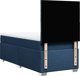 vidaXL Κρεβάτι Kontynentalne με στρώμα, μπλε, ύφασμα 100x200 cm