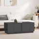 vidaXL vidaXL Stolik kawowy, szary, 110x50x40 cm, lite drewno sosnowe
