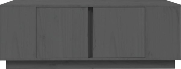 vidaXL vidaXL Stolik kawowy, szary, 110x50x40 cm, lite drewno sosnowe