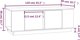 vidaXL vidaXL Stolik kawowy, szary, 110x50x40 cm, lite drewno sosnowe