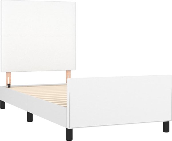 vidaXL Rama lotzka me zaglothiko, lefki, 90x190 cm, epanekdusu me texnith deri