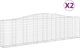 vidaXL Γκαμπιόν καλάθια 2 τεμ 400x30x100/120 εκ, γαλβανισμένο σίδερο