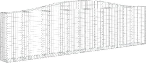 vidaXL Γκαμπιόν καλάθια 2 τεμ 400x30x100/120 εκ, γαλβανισμένο σίδερο