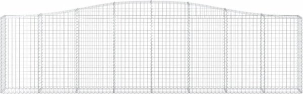 vidaXL Γκαμπιόν καλάθια 2 τεμ 400x30x100/120 εκ, γαλβανισμένο σίδερο