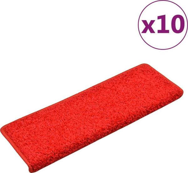 vidaXL Επιφάνειες για σκαλοπάτια, 10 τεμ, 65x25 εκ, κόκκινα