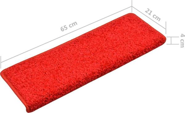 vidaXL Επιφάνειες για σκαλοπάτια, 10 τεμ, 65x25 εκ, κόκκινα