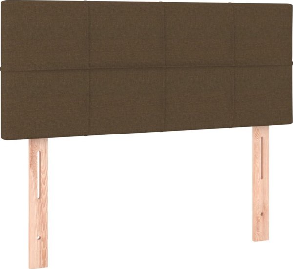 vidaXL loszko kontynentalne z materacem, brazowe, tkanina, 100x200 cm