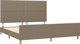 vidaXL Κρεβατοκάμαρα με Κεφαλάρι, Χρώμα Taupe, 180x200 εκ, Επενδεδυμένη με Υφασμα