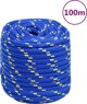 vidaXL Σχοινί ιστιοπλοΐας, μπλε, 16 mm, 100 m, πολυπροπυλένιο
