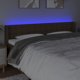 vidaXL Κεφαλάρι κρεβατιού με LED σκούρο καφέ 183x16x78/88 cm ύφασμα