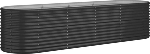 vidaXL vidaXL Donica ogrodowa, malowana proszkowo stal 296x80x68 cm, antracyt