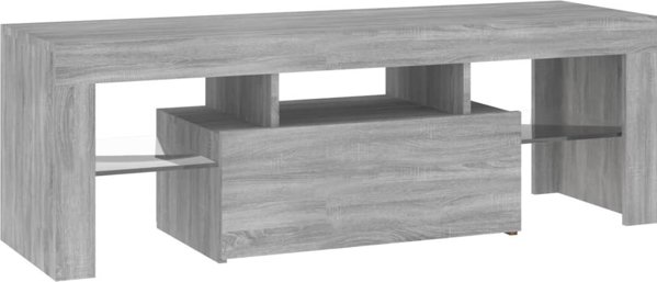 vidaXL Έπιπλο TV με LED, γκρι δρυς sonoma, 120x35x40 cm