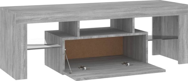 vidaXL Έπιπλο TV με LED, γκρι δρυς sonoma, 120x35x40 cm
