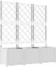 vidaXL Γλάστρα κήπου με πέργκολα 3 τεμ. Λευκό 120x40x143 εκ.